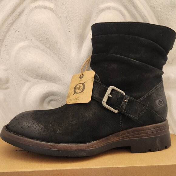 Born Black Leather Distressed "Midway" Booties. NIB. Size 7 - Picture 6 of 14